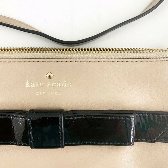 Kate Spade Janelle Small Crossbody Bag Nude Black - Picture 2 of 10